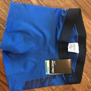 Nike stay cool compression shorts blue